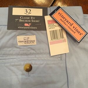 Vineyard Vines NWT 7 inch Breaker Shorts Size 32 light blue